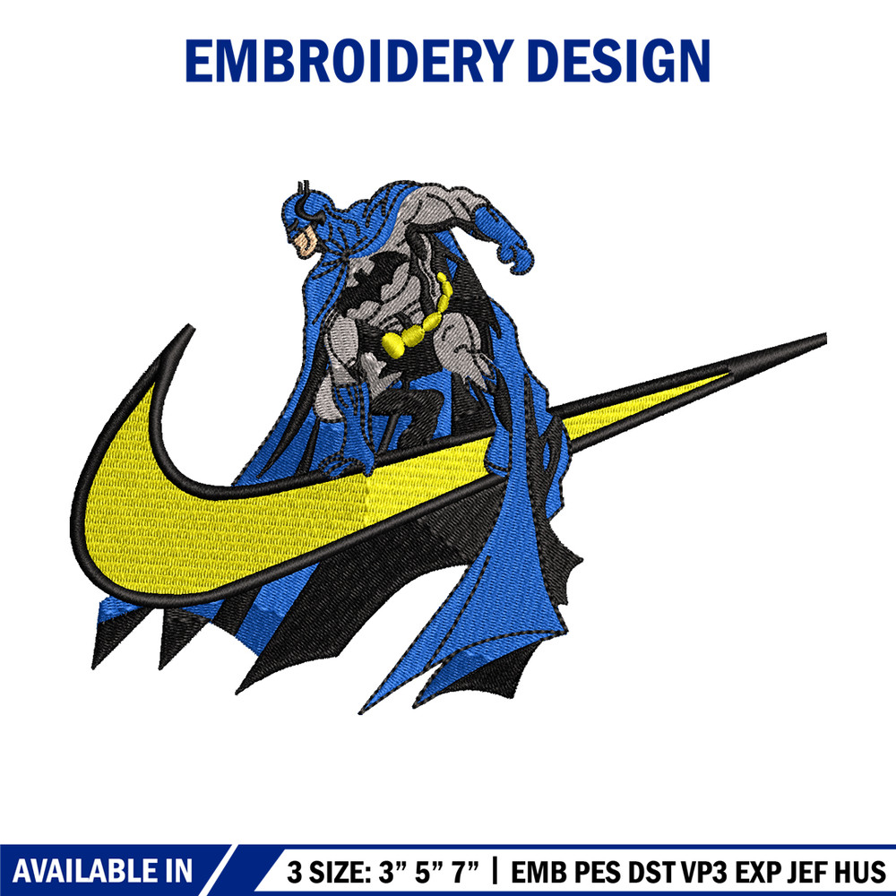 Batman Nike Logo embroidery design, Batman  embroidery, Nike design, Logo shirt, movie shirt, digital download.jpg