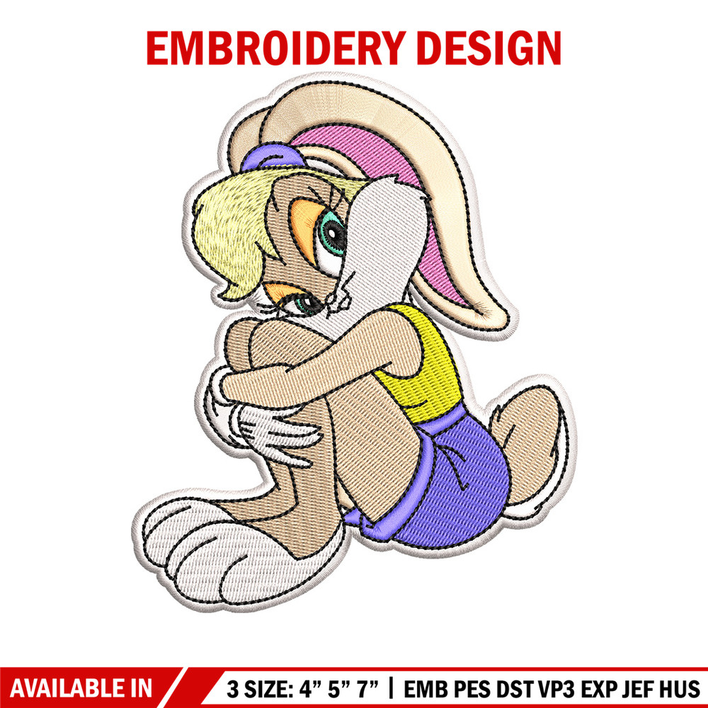Bunny lady embroidery design, Cartoon embroidery, Embroidery file, Embroidery shirt, Emb design, Digital download.jpg