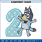 Bluey 2nd Birthday Embroidery design, Bluey Cartoon Embroidery, Disney Embroidery, Embroidery File, digital download.jpg