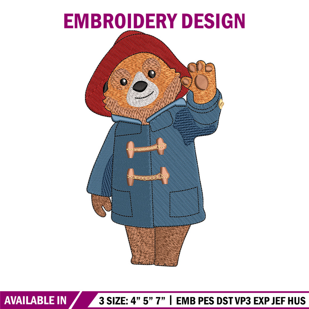 Bear hello embroidery design, Bear embroidery, Embroidery file, Embroidery shirt, Emb design, Digital download.jpg