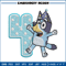 Bluey 4th Birthday Embroidery design, Bluey Cartoon Embroidery, Disney Embroidery, Embroidery File, digital download.jpg