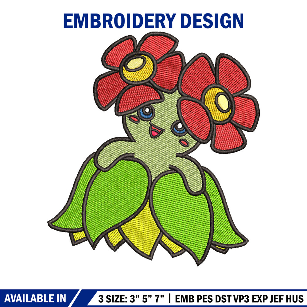 Bellossom embroidery design, Bellossom embroidery, Anime design, Embroidery shirt, Embroidery file, Digital download.jpg