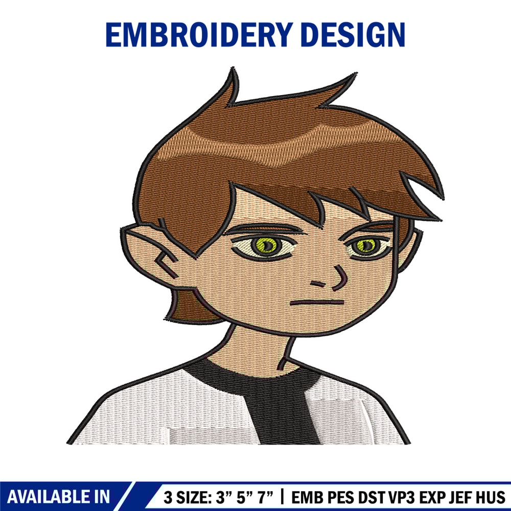 Ben Tennyson embroidery design, Benten embroidery, cartoon design, embroidery file, logo shirt, Digital download..jpg