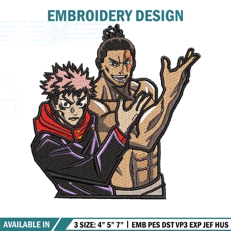 Best friends embroidery design, Jujutsu embroidery, Anime design, Embroidery shirt, Embroidery file, Digital download.jpg