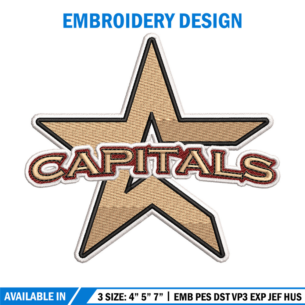 Capitals logo embroidery design, Logo embroidery, Embroidery file, Embroidery shirt, Emb design, Digital download.jpg