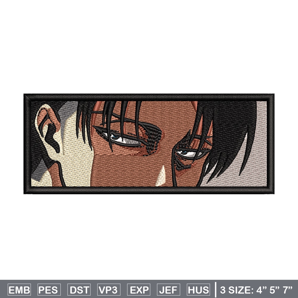 Levi ackerman eyes embroidery design, Aot embroidery, Anime design, Embroidery shirt, Embroidery file, Digital download.jpg