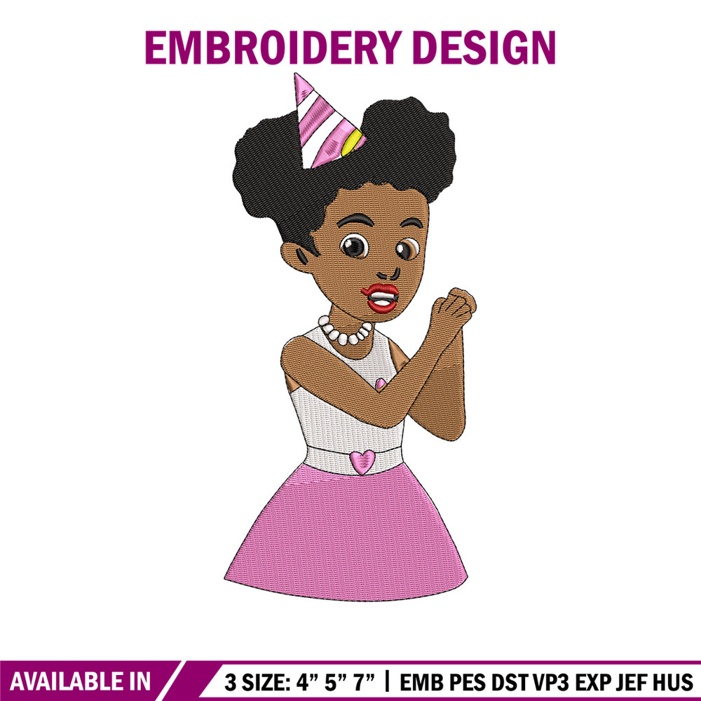 Black girl embroidery design, Gracies Coner embroidery,Embroidery file,Embroidery shirt, Emb design, Digital download.jpg