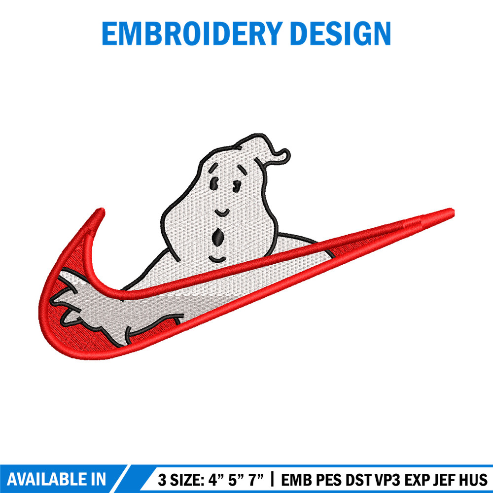 Casafantasmas nike embroidery design, Ghostbusters embroidery, nike design, movie design, movie shirt, Digital download.jpg