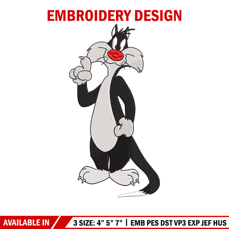 Cat cartoon embroidery design, Cartoon embroidery, Embroidery file, Embroidery shirt, Emb design, Digital download.jpg