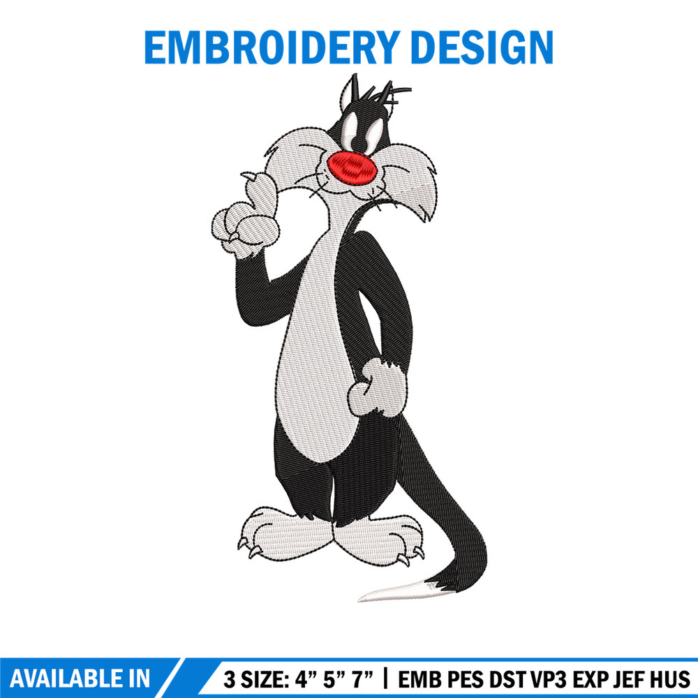 Cat cartoon embroidery design, Cartoon embroidery, Embroidery file, Embroidery shirt, Emb design, Digital download.jpg