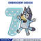 Bluey 7th Birthday Embroidery design, Bluey Cartoon Embroidery, Disney Embroidery, Embroidery File, digital download.jpg