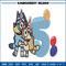 Bluey Bingo 5th Birthday Embroidery, Bluey Cartoon Embroidery, Disney Embroidery, Embroidery File, digital download..jpg