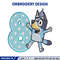 Bluey 8th Birthday Embroidery design, Bluey Cartoon Embroidery, Disney Embroidery, Embroidery File, digital download.jpg