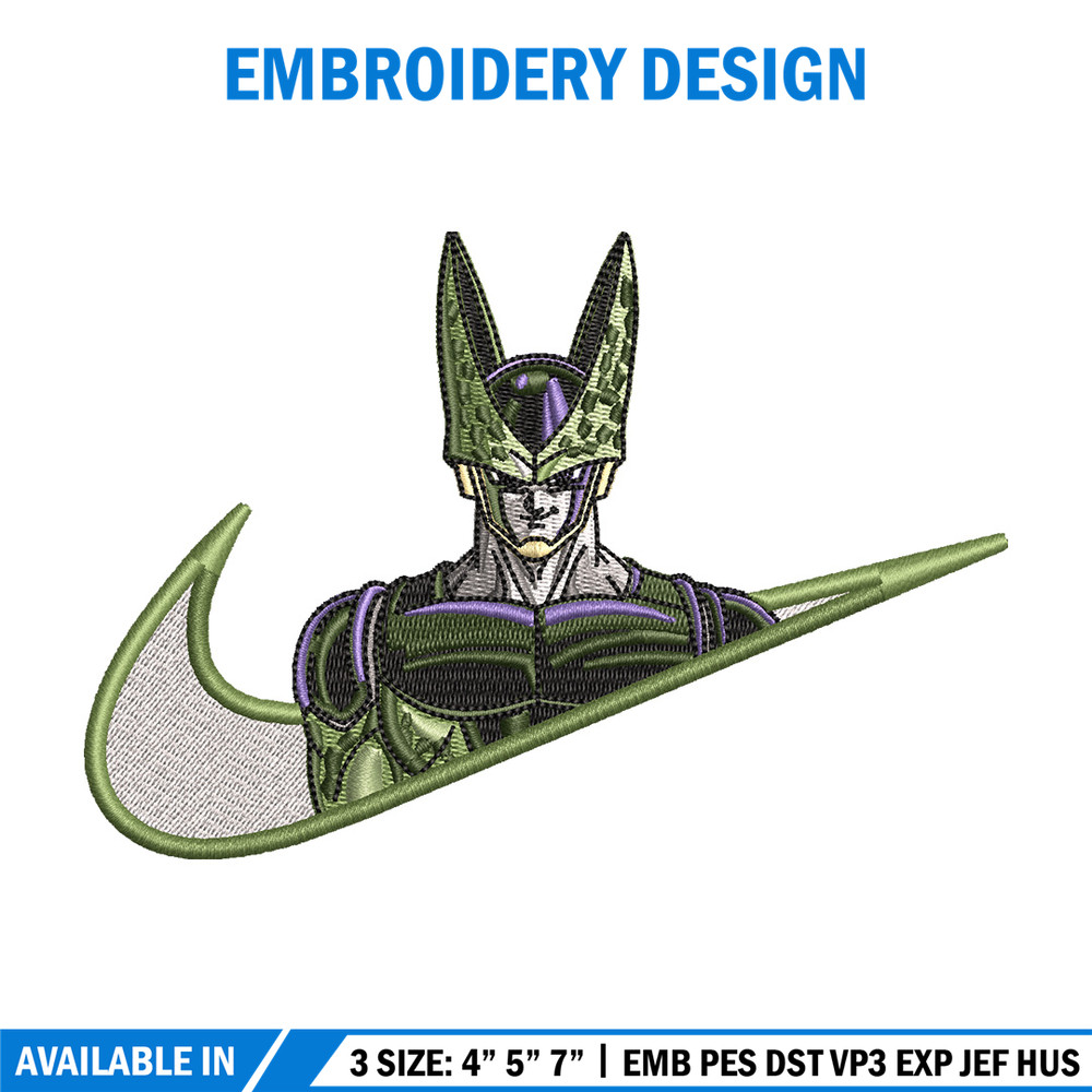 Cell nike embroidery design, Dragonball embroidery, Nike design, Embroidery shirt, Embroidery file, Digital download.jpg