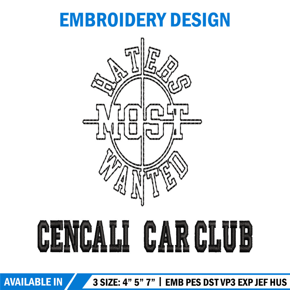 Cencali car club embroidery design, Cencali car club embroidery, logo design, embroidery file, Digital download..jpg