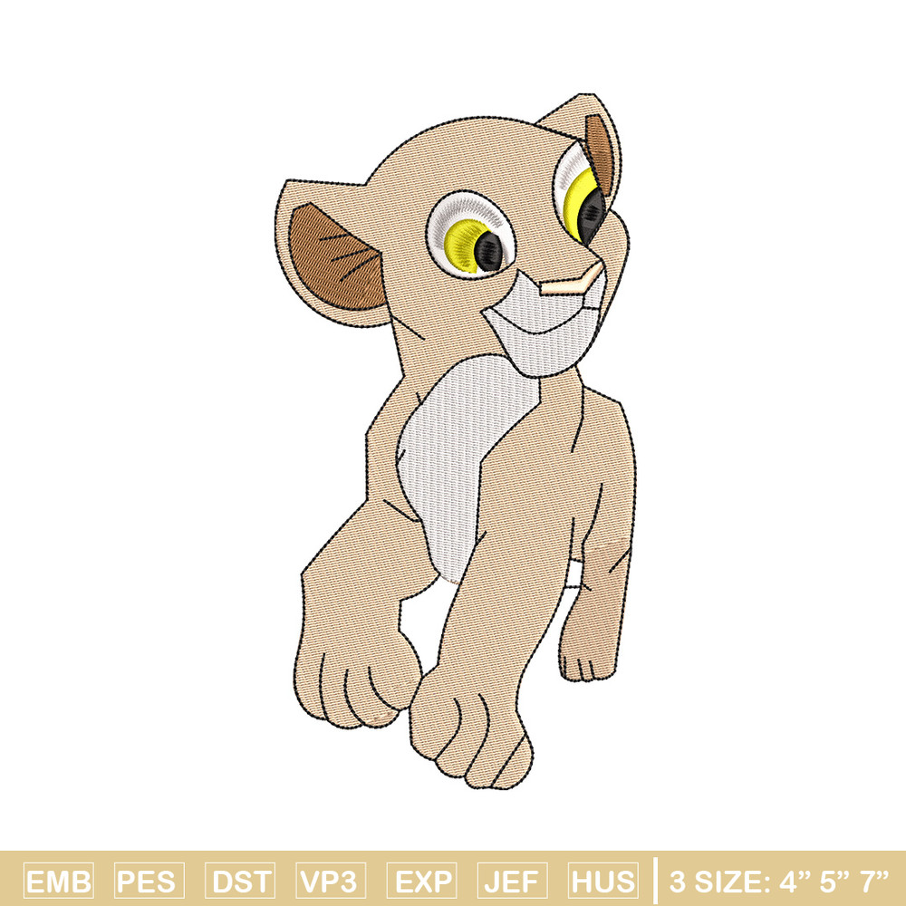 Lion cartoon embroidery design, Lion king embroidery, Emb design, Embroidery shirt, Embroidery file, Digital download.jpg