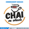 Chai On Wheels embroidery design, Chai On Wheels embroidery, logo design, embroidery file, logo shirt, Digital download..jpg