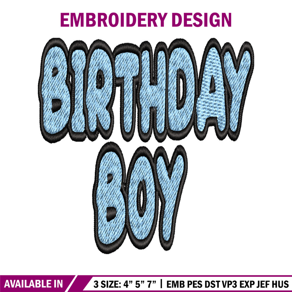 Bluey Birthday Boy Embroidery, Bluey Cartoon Embroidery, Disney Embroidery, Embroidery File, digital download..jpg