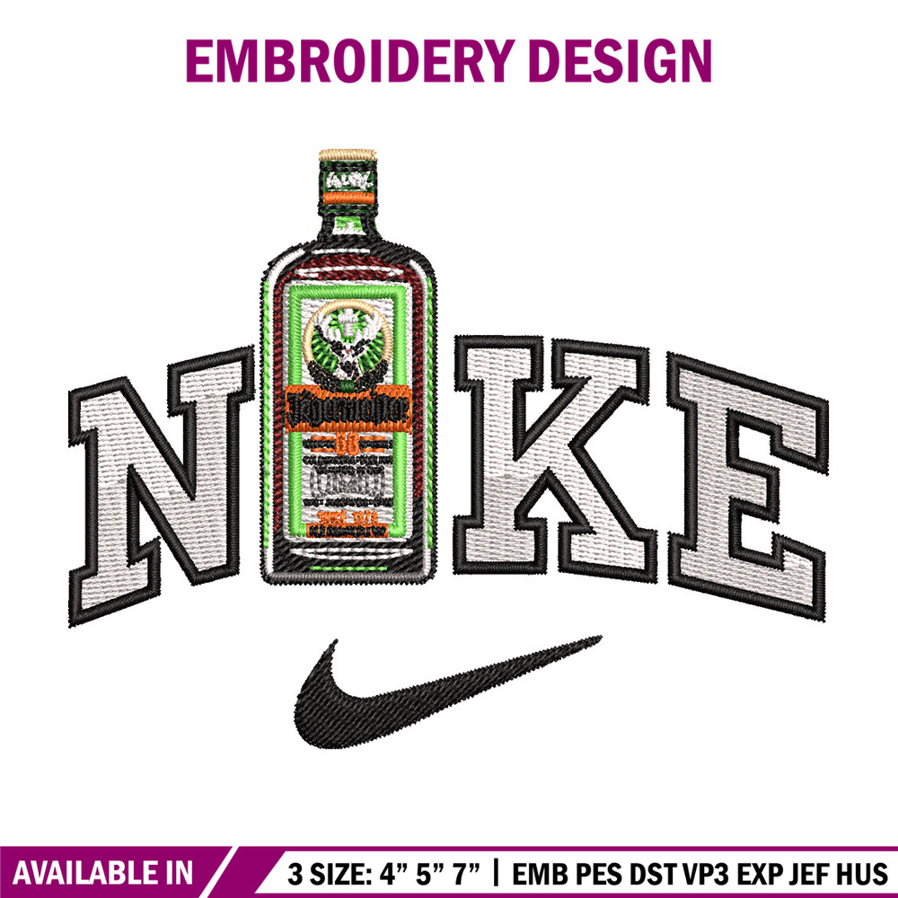 Bottle x nike logo embroidery design, Nike embroidery, Embroidery file, Embroidery shirt, Nike design, Digital download.jpg