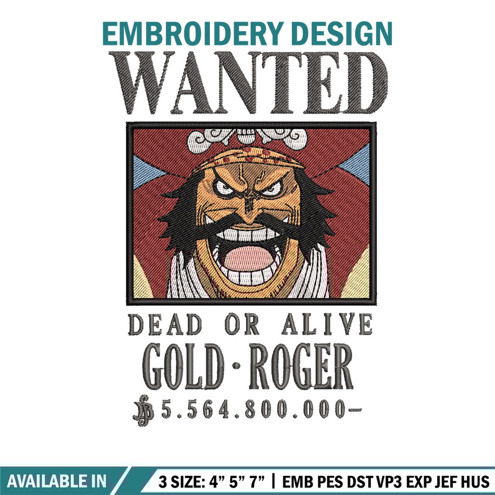 Bounty roger embroidery design, One piece embroidery, Anime design, Embroidery shirt, Embroidery file,Digital download.zip.jpg