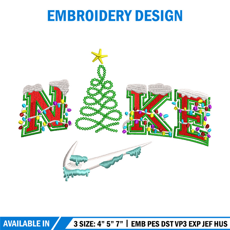 Christmas Nike logo embroidery design, logo embroidery, Nike design, Embroidery shirt, logo shirt, Instant download.jpg