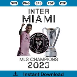 2023 Champions Inter Miami Lionel Messi PNG Download