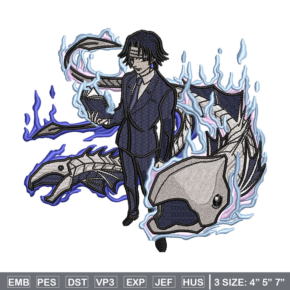 Lucilfer embroidery design, Bleach embroidery, Anime design, Embroidery shirt, Embroidery file, Digital download.jpg