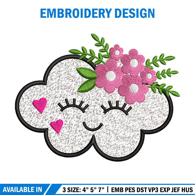 Cloud cute embroidery design, Cloud embroidery, Embroidery file, Embroidery shirt, Emb design, Digital download.jpg