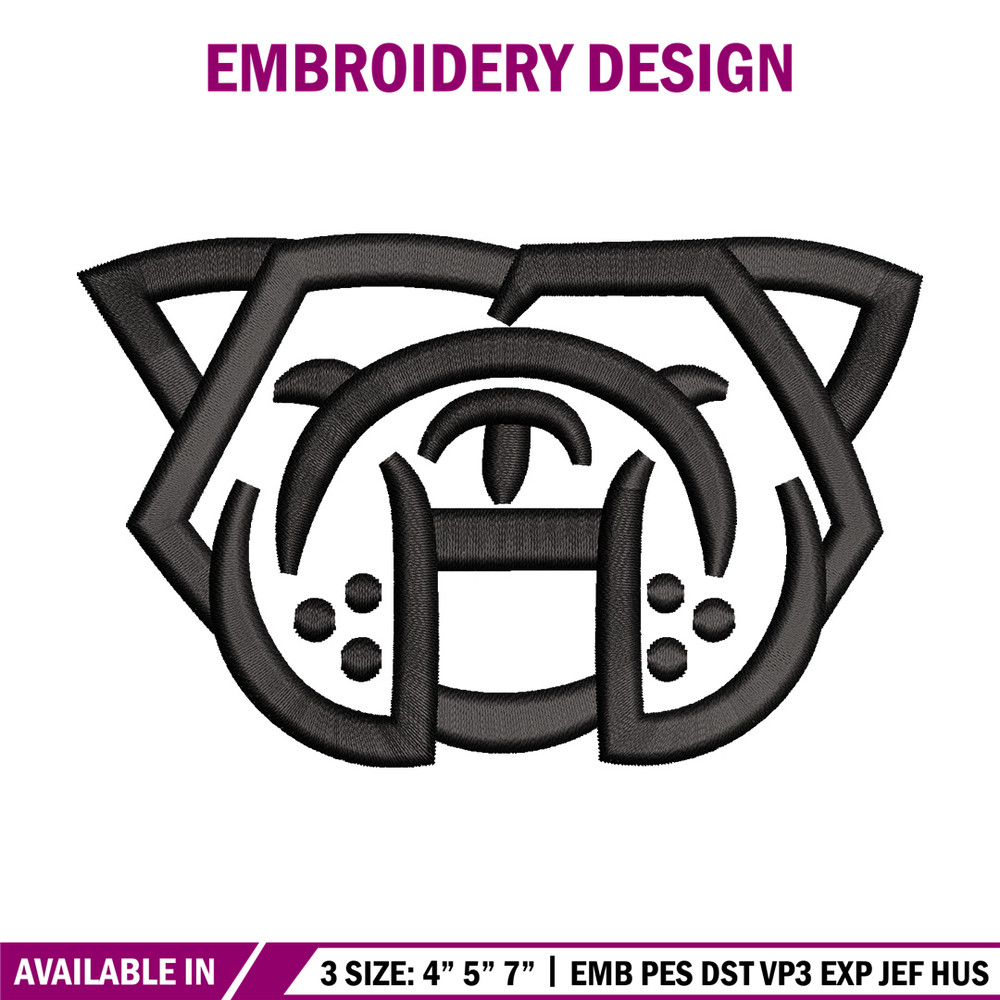 Bull dog embroidery design, Bull embroidery, Embroidery file, Embroidery shirt, Emb design, Digital download.jpg