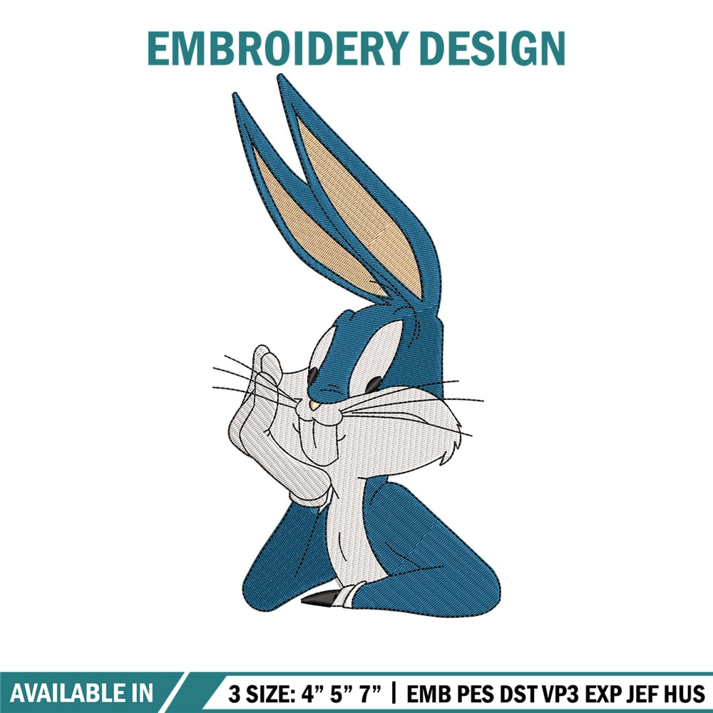Bunny cartoon embroidery design, Cartoon embroidery, Embroidery file, Embroidery shirt, Emb design, Digital download.jpg