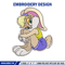 Bunny lady embroidery design, Cartoon embroidery, Embroidery file, Embroidery shirt, Emb design, Digital download.jpg
