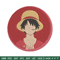 Luffy circle embroidery design, One piece embroidery, Anime design, Embroidery file, Embroidery shirt, Digital download.jpg