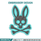 Bunny Skull Logo embroidery design, Bunny Skull embroidery, logo design, logo shirt, Embroidery shirt, Instant download.jpg