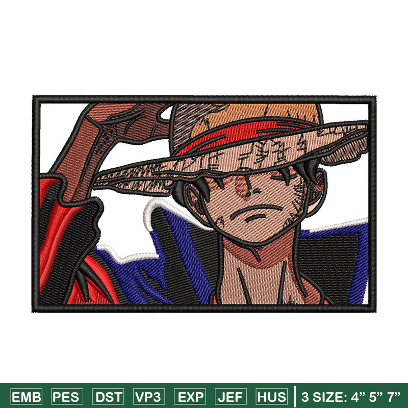 Luffy cool box embroidery design, One piece embroidery, Embroidery file, Embroidery shirt, Emb design, Digital download.jpg