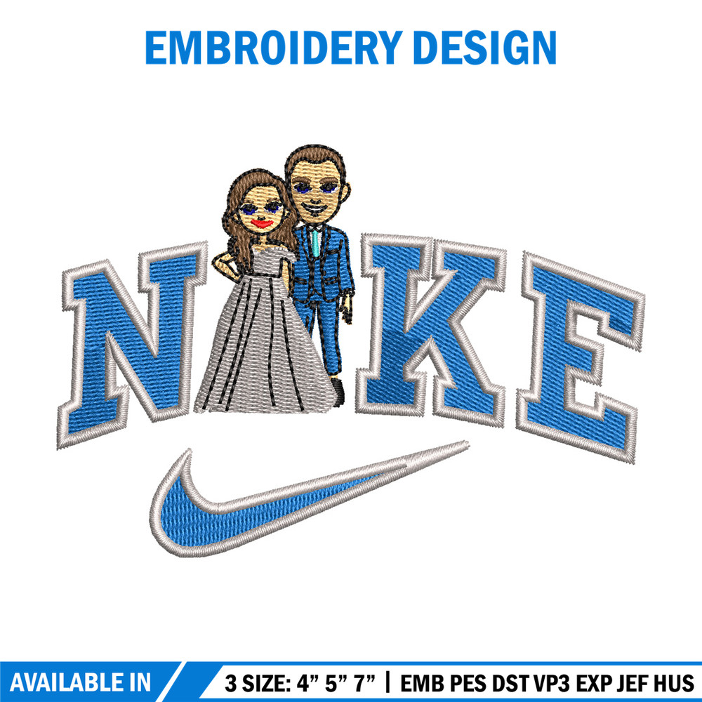 Couple x nike embroidery design, Couple embroidery, Nike design, Embroidery shirt, Embroidery file, Digital download.jpg