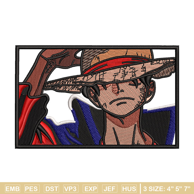 Luffy cool box embroidery design, One piece embroidery, Embroidery file, Embroidery shirt, Emb design, Digital download.jpg