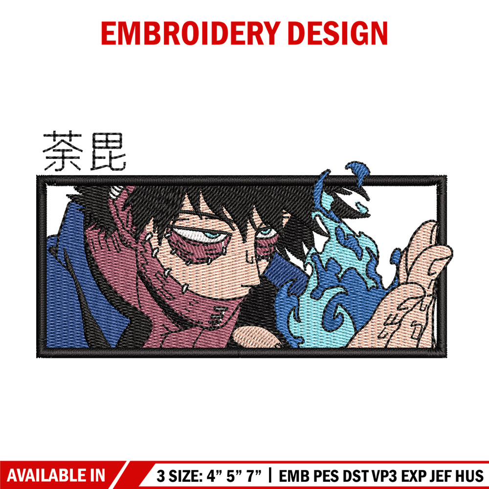Dabi rectangle embroidery design, Mha embroidery, Anime design, Embroidery shirt, Embroidery file, Digital download.jpg