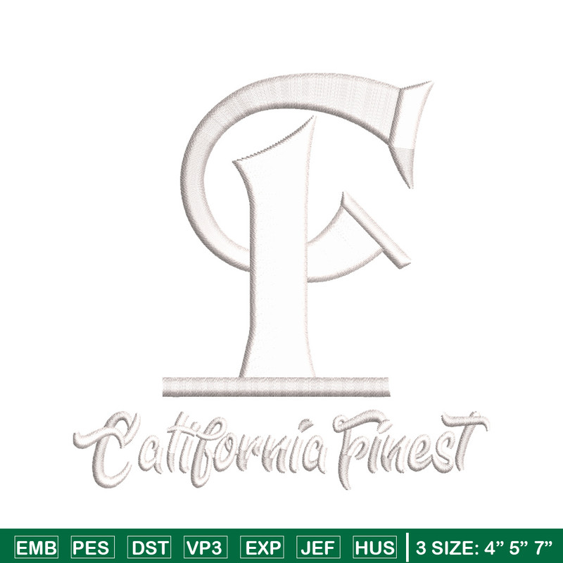 California Finest embroidery design, logo embroidery, logo design, embroidery file, logo shirt, Digital download..jpg