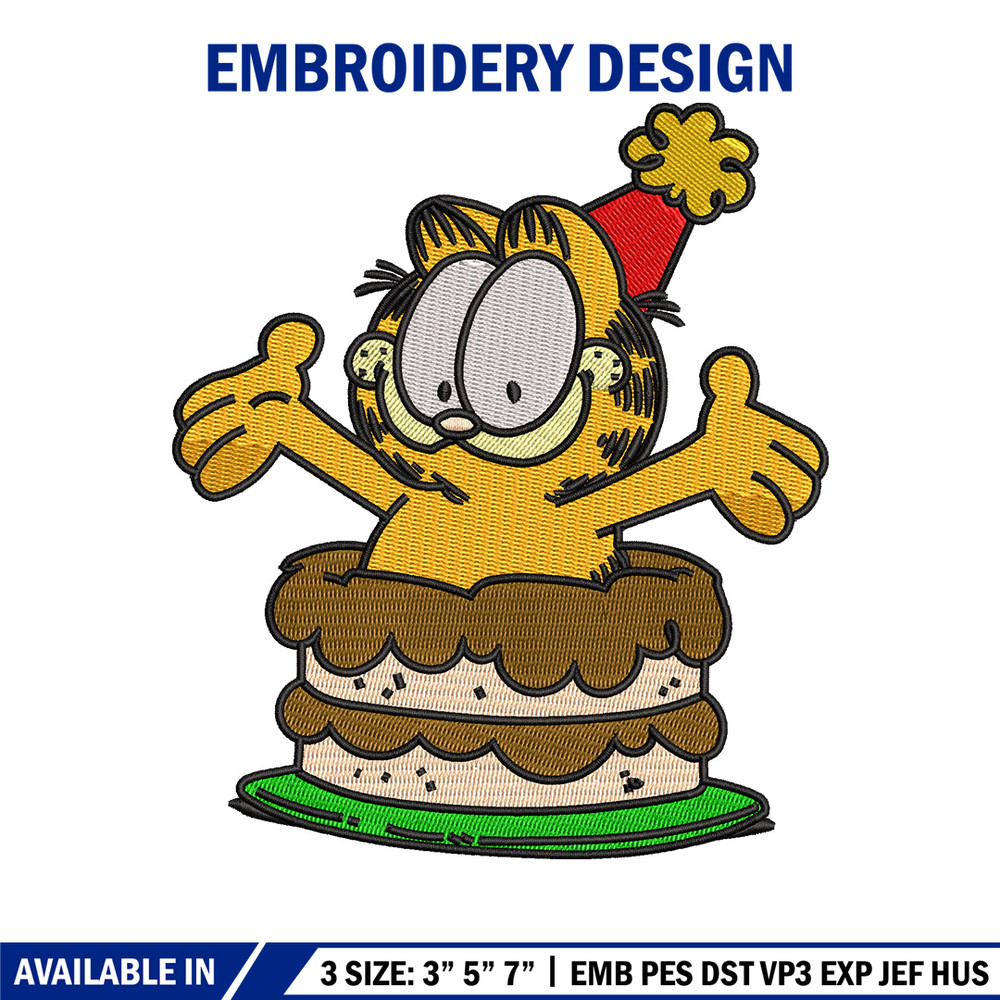 Cat cake embroidery design, Cat anime embroidery, Embroidery file, Embroidery shirt, Emb design, Digital download.jpg