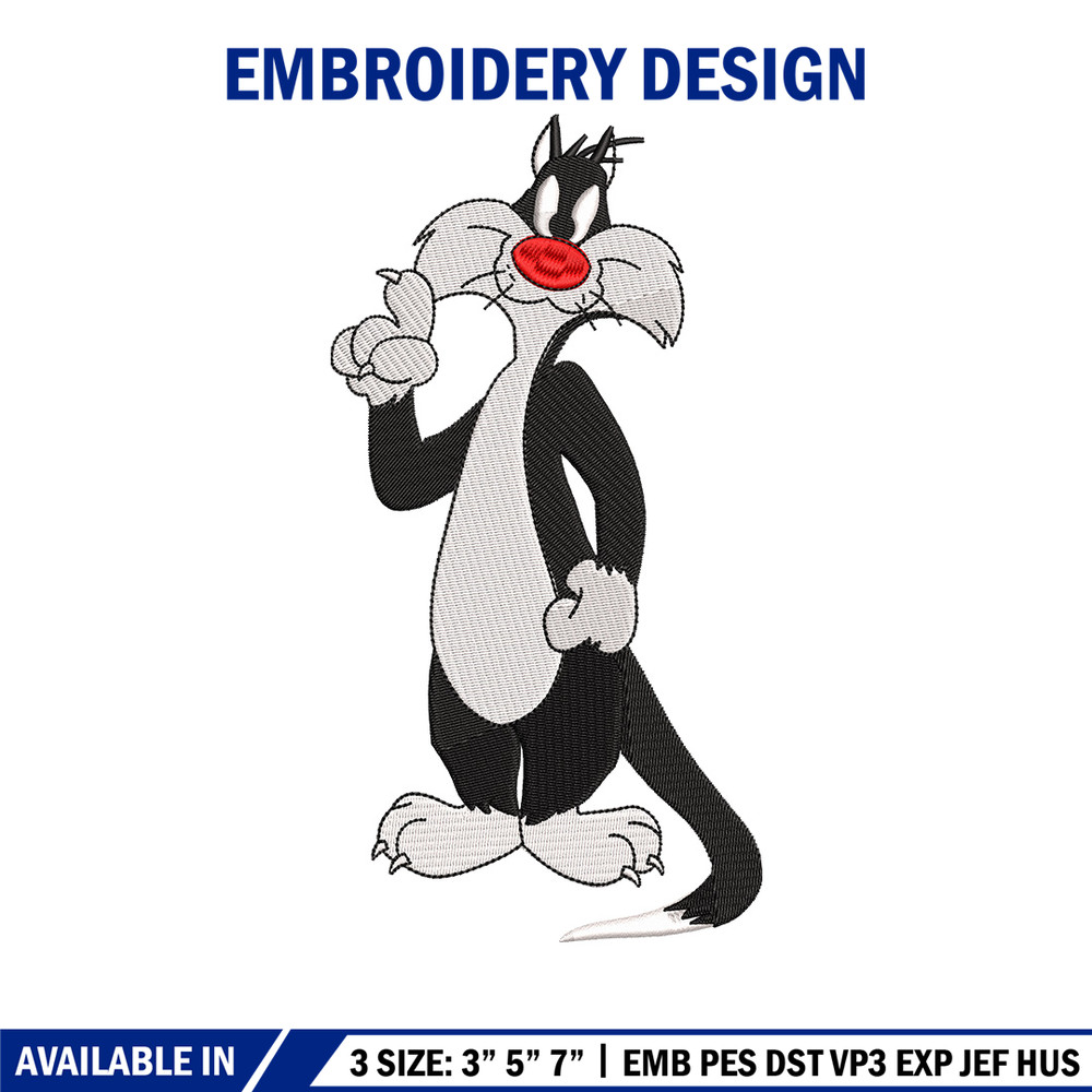 Cat cartoon embroidery design, Cartoon embroidery, Embroidery file, Embroidery shirt, Emb design, Digital download.jpg