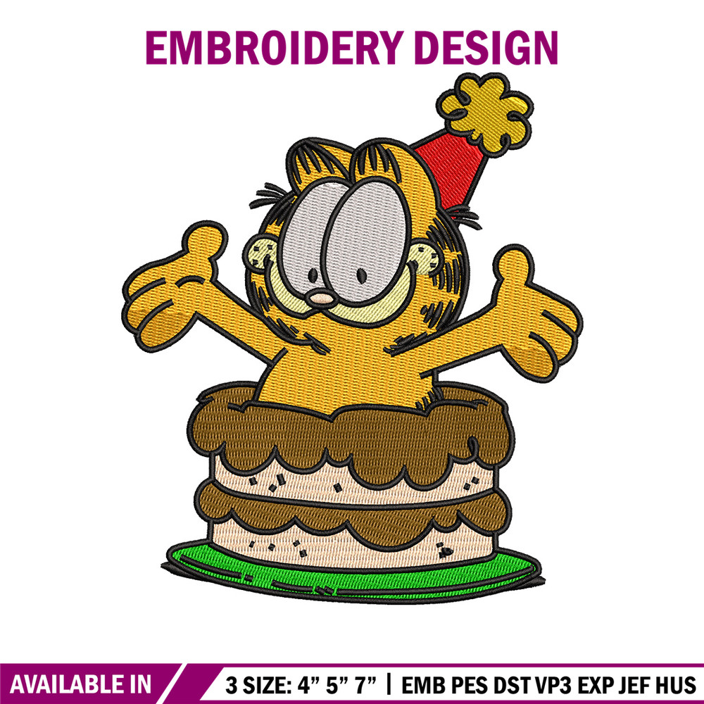 Cat cake embroidery design, Cat anime embroidery, Embroidery file, Embroidery shirt, Emb design, Digital download.jpg