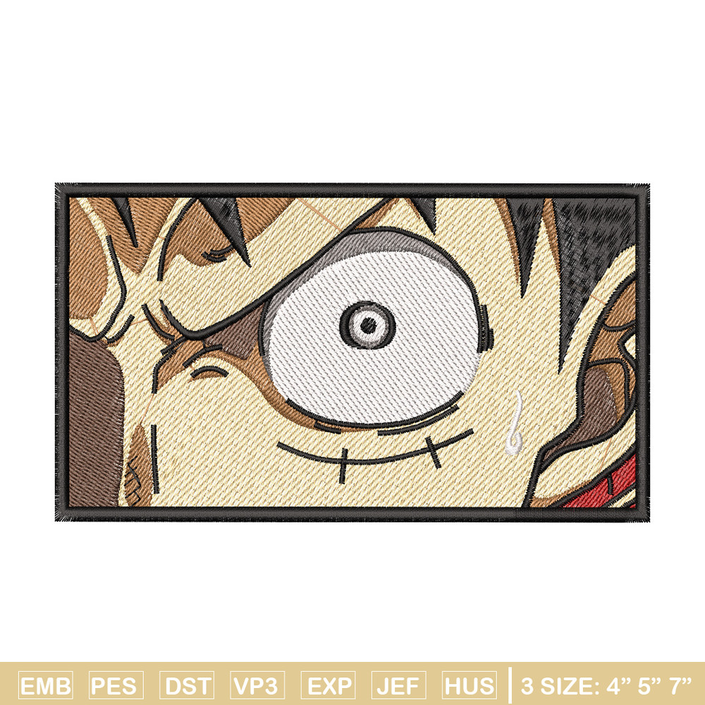 Luffy eyes embroidery design, One piece embroidery, Anime design, Embroidery shirt, Embroidery file, Digital download.jpg