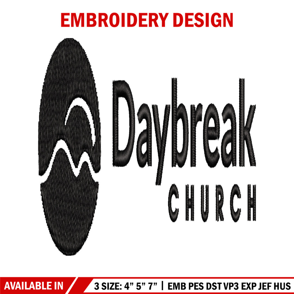 Daybreak Church logo embroidery design, Logo embroidery, embroidery file, logo design, logo shirt, Digital download..jpg