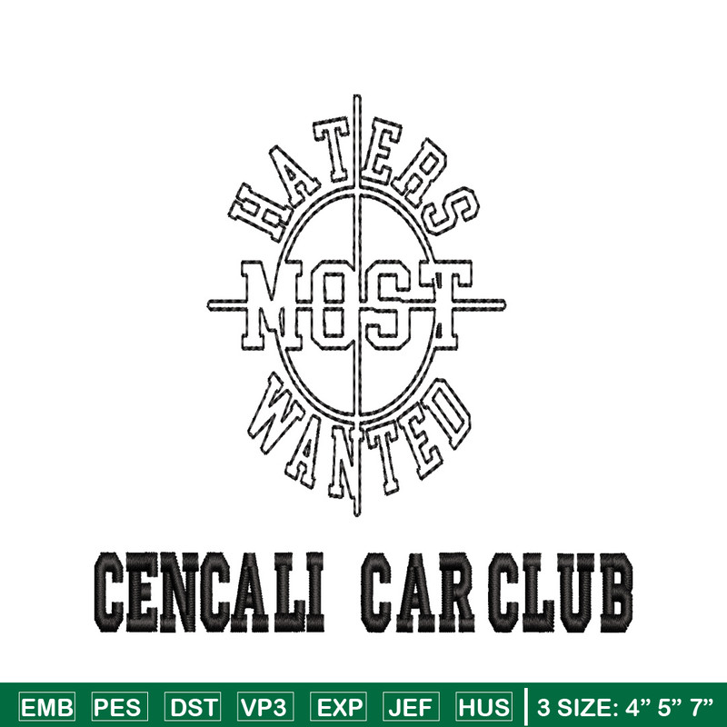 Cencali car club embroidery design, Cencali car club embroidery, logo design, embroidery file, Digital download..jpg