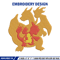 Charizard embroidery design, Pokemon embroidery, Anime design, Embroidery file, Digital download, Embroidery shirt.jpg