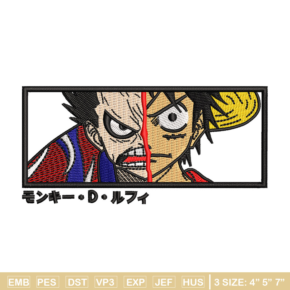 Luffy gear 4 embroidery design, One piece embroidery, Embroidery file, Embroidery shirt, Emb design, Digital download.jpg