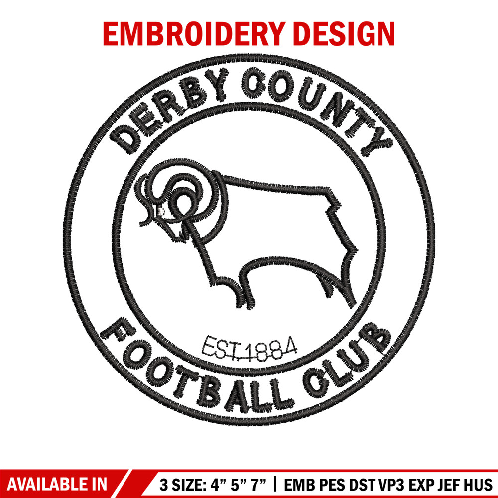 Derby Logo embroidery design, Derby Logo embroidery, logo design, Embroidery shirt, logo shirt, Instant download.jpg