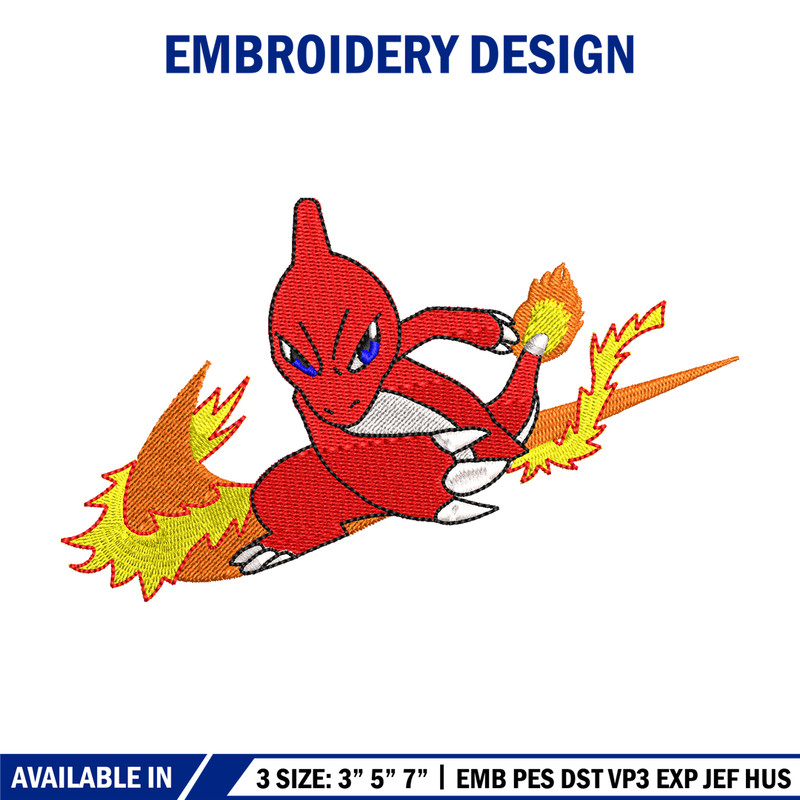 Charmeleon Nike embroidery design, Pokemon embroidery, embroidery file, anime design, anime shirt, Digital download.jpg
