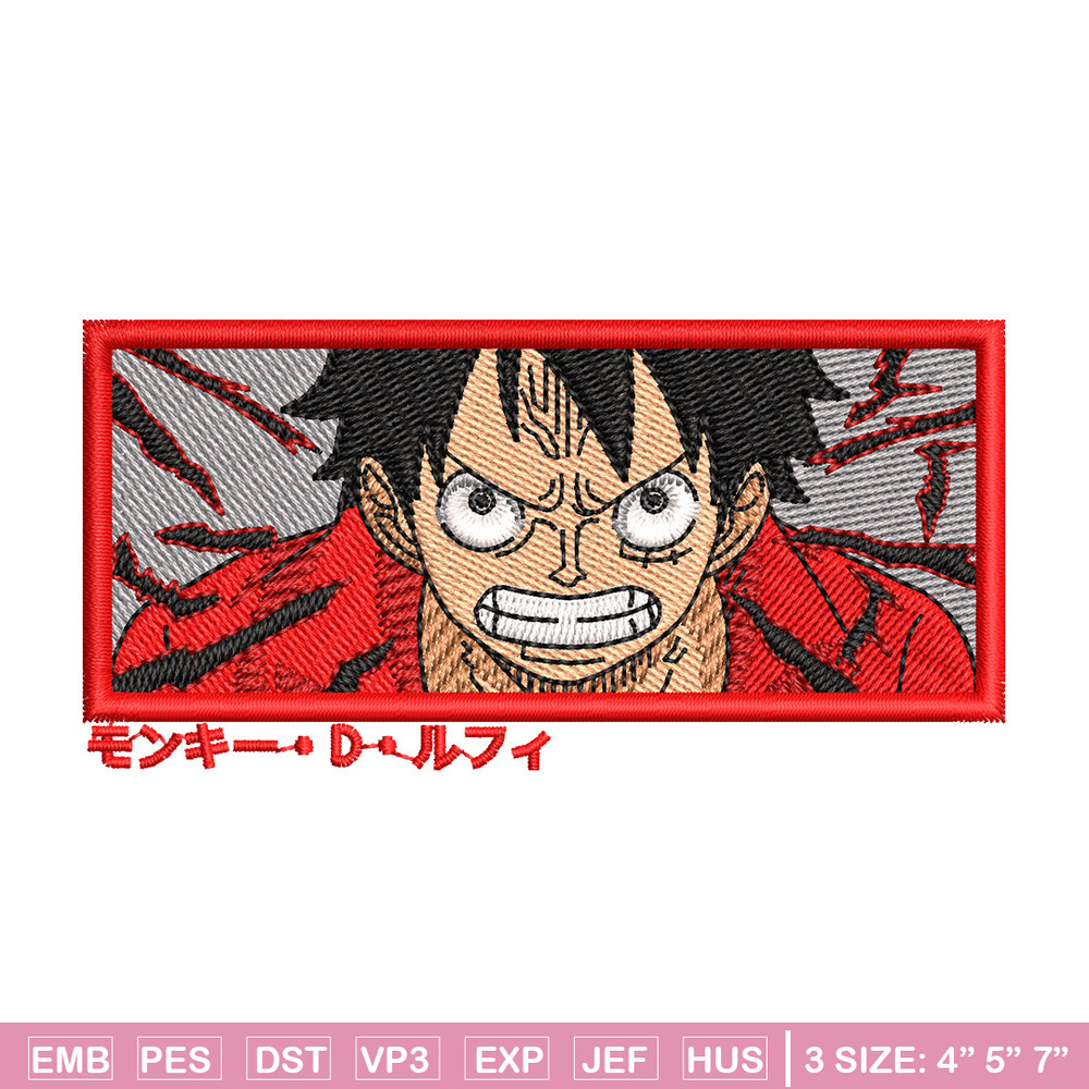 Luffy haki embroidery design, One piece embroidery, Anime design, Embroidery shirt, Embroidery file, Digital download.jpg