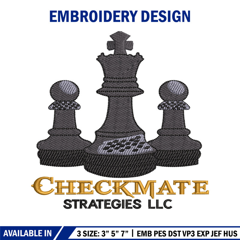 Checkmate Logo embroidery design, Checkmate Logo embroidery, embroidery file, logo design, logo shirt, Digital download.jpg
